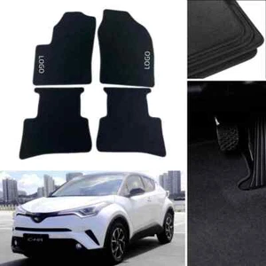 For Toyota C-HR 2018-2023 Car Floor Mats Velour Waterproof Black Carpet Liners - Foto 1 di 6
