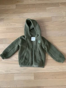 Abercrombie Kids Green Full-Zip Hoodie Sweatshirt Size 5/6 - Picture 1 of 3