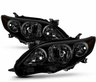 Faros faros delanteros para Toyota Corolla 2011 2012 2013 carcasa negra Foto 1 de 4
