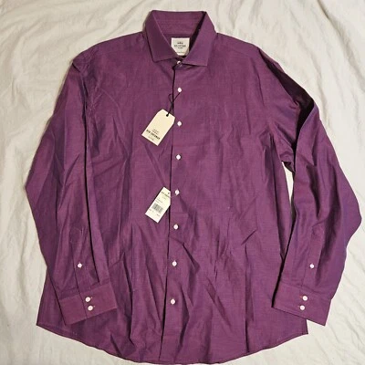 Camisa Ben Sherman Talla 17 34-35 Fucsia A Medida Calce Ajustado Manga Larga Abotonada  Foto 1 de 4