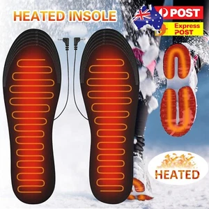 USB Heated Insoles Thermal Soles Winter Foot Warmer Outdoor Skiing Warm Feet Pad - Picture 1 of 21