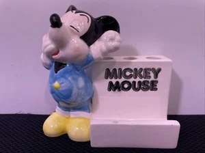 Vintage Disney Mickey Mouse Toothbrush Holder Ceramic Japan - Picture 1 of 6