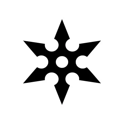 Throwing Star Vinyl Decal Sticker | Ninja Shuriken Japanese - Image 1 of 4