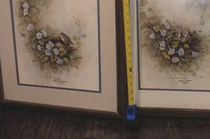 Coppia Di Nido Famiglia Uccellino Wildlife Art 189/900 Margie Morrow - Foto 1 di 13