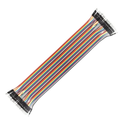 40 cables jumper protoboard 30 cm Macho Macho cable jumpers dupont 2,54 arduino - Imagen 1 de 4