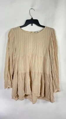 Blusa campesina American Eagle para mujer Top cuello redondo mangas 3/4 espalda abierta talla XS. Foto 1 de 4