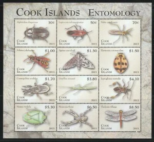 COOK ISLANDS  INSECTS BUTTERFLIES STAMPS 2013 ENTOMOLOGY SHEET MNH - IB456 - Picture 1 of 1
