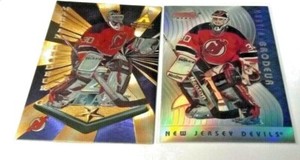 1995-96 BOWMAN'S BEST MARTIN BRODEUR  REFRACTOR/1995 ZTEAM PINNACLE INSERT REAL