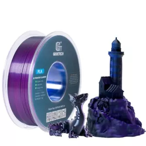 Filamento de impresora 3D Geeetech 1 kg/rollo seda tricolor azul PLA + púrpura + negro 1,75 mm - Imagen 1 de 9
