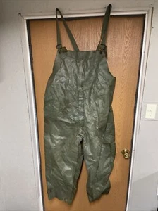US Military Issued Wet Weather Waterproof Bib Overalls LARGE 8405-00-985-7329 - Picture 1 of 22