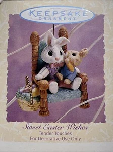 Colección de Pascua 1994 sello recuerdo adorno dulce deseos de Pascua conejito - Imagen 1 de 6