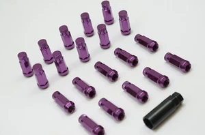 1320 Close end Steel lug nuts 12x1.5 Purple color 48mm length 20pcs Extended - Picture 1 of 12