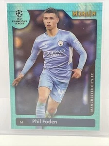 2022 Merlin Aqua Refractor #38 PHIL FODEN MAN. CITY - Picture 1 of 2