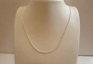ITALIAN MADE 925 STERLING SILVER LADIES DESIGNER ROPE CHAIN /18 INCH LONG - Picture 1 of 5