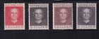 Nederland 534 - 537 Juliana 1949 ''en face'' postfris met de originele gom