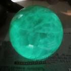 60MM Glow In The Dark Stone crystal Fluorite sphere ball +Free stand