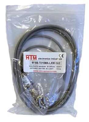 HTM Electronics M18B-T015MA-LX9C3U2 20-250VAC Photoelectric Proximity Sensor - Image 1 of 3