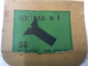 1/2" X 1" BSF COUNTERSUNK SLOT SCREWS  X 4 - Picture 1 of 2