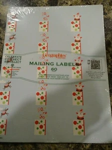 GEOGRAPHICS Holiday Christmas Address Mailing Labels 60 Pack BRAND NEW VERY CUTE - Picture 1 of 4