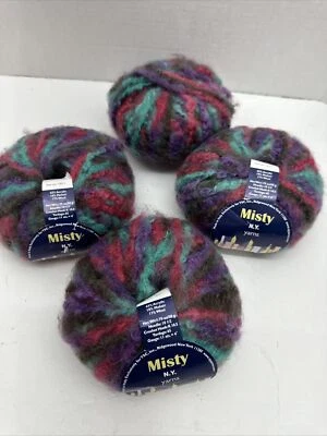 Misty N.Y. Yarns  Color 2 Acrylic Mohair Wool Blend KNIT CROCHET Italy Lot of 4 - Image 1 of 4