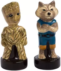 New GUARDIANS OF THE GALAXY Movie SALT & PEPPER SHAKERS Baby Groot & Rocket NIB - Picture 1 of 2