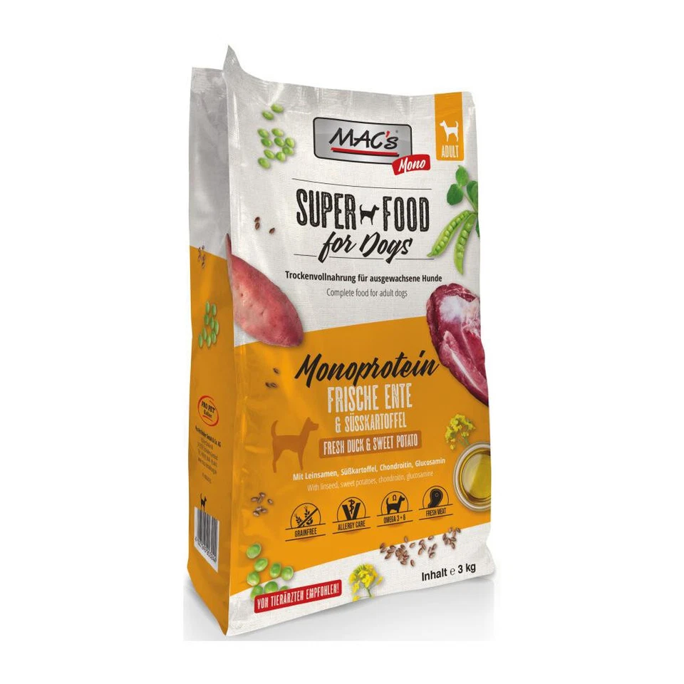 MACs Monoprotein Ente 3 kg - getreidefreies Hundefutter mit Ente - Bild 1 von 1