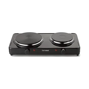 Dual Burner 6.5 in. and 6 in. Black Diecast Hot Plate with Temperature Controls - Picture 1 of 5
