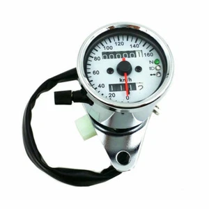 Universal Motorcycle LED Dual KMH Odometer Speedometer 12V Scooter Off-road ATV - Bild 1 von 7