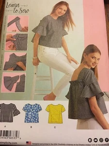 SIMPLICITY PATTERN TOPS MISSES SIZES XXSM XSM SM MD LG XLG XXLG UNCUT 8335 - Picture 1 of 4