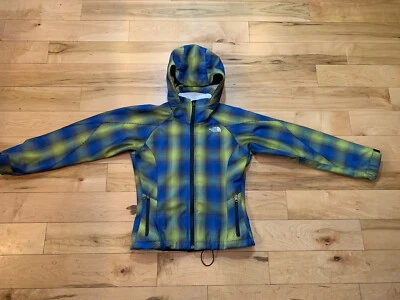 Chaqueta XS para mujer THE NORTH FACE APEX CREMALLERA COMPLETA azul a cuadros forrada de lana con capucha Foto 1 de 4