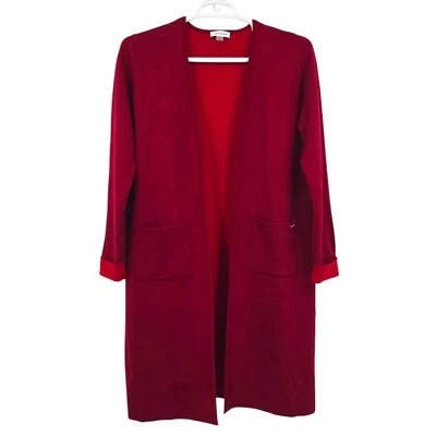 Calvin Klein Women's Duster Cardigan Red Large - Image 1 of 4