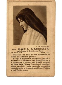 SUOR MARIA GABRIELLA - RARO SANTINO ANTICO DI 4 PAGINE CON PREGHIERE - Picture 1 of 1