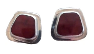 Ohrringe Sterlingsilber roter Jaspis Mexiko signiert 11,7 g - Bild 1 von 4