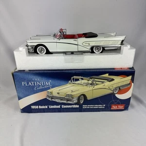 SUN STAR 1:18 1958 BUICK Limited Convertible COLECCIÓN PLATINO Blanco Glaciar - Imagen 1 de 24