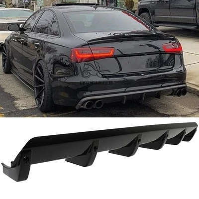 Parachoques trasero difusor cenefa alerón divisor aleta de tiburón para Audi A3 A4 A5 A6 C7 Foto 1 de 4