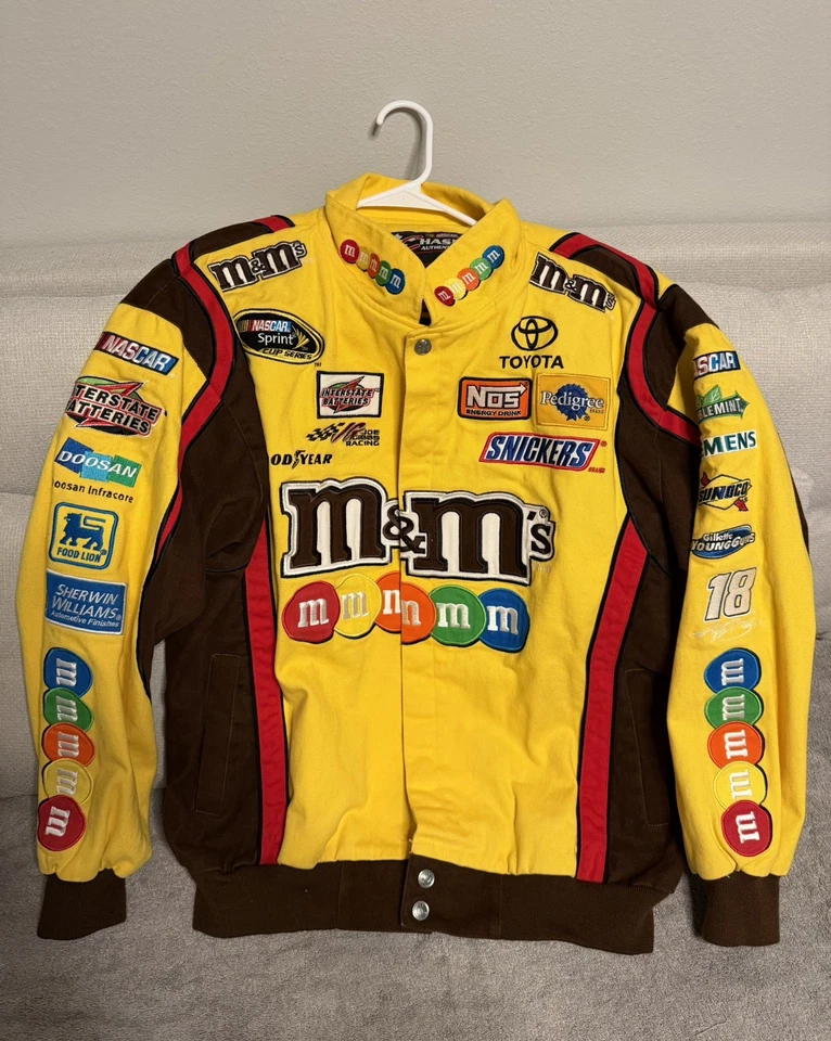 CHAQUETA DE CARRERAS M&M'S CHASE AUTHENTICICS KYLE BUSCH NASCAR DE COLECCIÓN TALLA GRANDE Foto 1 de 4