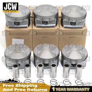 Juego de 6 pistones y anillos OEM Φ81mm Φ19mm para AUDI A6 2004-2008 2.4L BDW 06E107065DC - Imagen 1 de 5