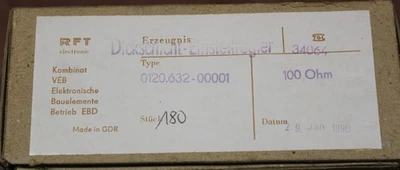 100pcs 100Ohm thick film adjuster for board ceramic body by RFT - Image 1 of 4