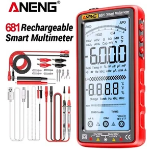 ANENG 681 Multimetro digitale professionale ricaricabile Tester di tensione... - Foto 1 di 6