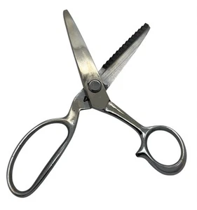 8" Pinking Shears Stainless Steel Crafting Cutting Scissors Zig Zag Pattern - Picture 1 of 5