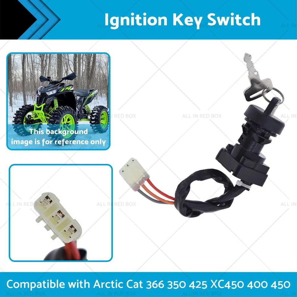Ignition Key Switch Suitable for Arctic Cat 350 425 366 XC450 400 450 3313-439 - Image 1 of 4