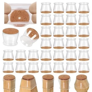 32pk Chair Leg Floor Protectors Prevent Scratching Hardwood Leg Caps Felt Covers - Picture 1 of 4