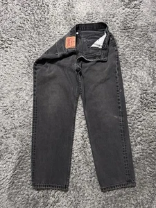 VINTAGE Levis 550 Jeans 32x29 Herren schwarz Denim Straight Relaxed Dark Wash Freizeit - Bild 1 von 10