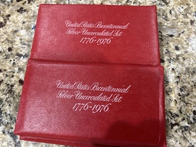 1776-1976 UNITED STATES BICENTENNIAL SILVER UNCIRCULATED SET -40 % SILVER . - Image 1 of 4