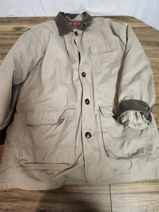 Cappotto uomo North Bay Chore Barn velluto a coste colletto fodera staccabile taglia large vintage - Foto 1 di 11