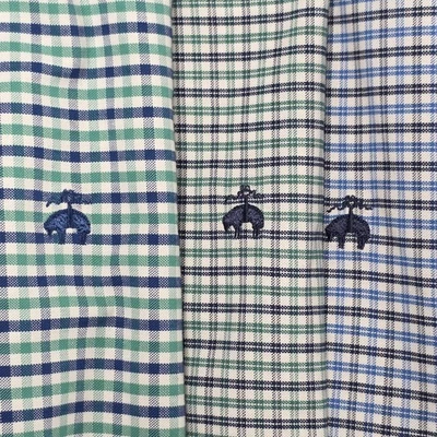 Brooks Brothers Calce Tradicional Para Hombre L Camisa Abotonada Cuadros Multi Lote de 3 Foto 1 de 4