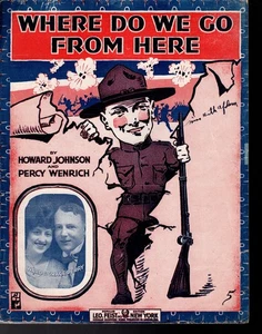 Where Do We Go From Here Sheet Music 1917 Ward & Grace Perry Rose Symbol - Picture 1 of 2
