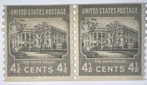 Travelstamps: US Stamps Scott #844 Whit House Coil Pair Mint MNH OG - Picture 1 of 6