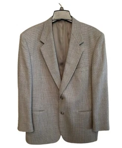 Daniel Hechter Tan Beige Tweed Worsted Wool Nylon 42R Sport Coat Blazer Mexico - Picture 1 of 20