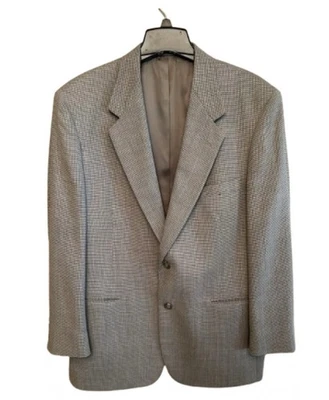 Daniel Hechter Tan Beige Tweed Worsted Wool Nylon 42R Sport Coat Blazer Mexico - Image 1 of 4